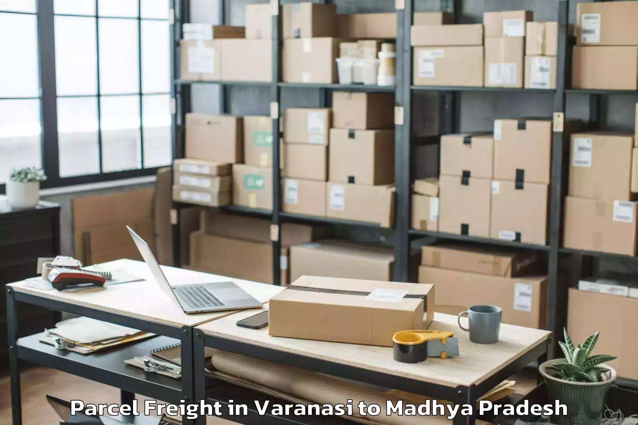 Get Varanasi to Kalapipal Mandi Parcel Freight